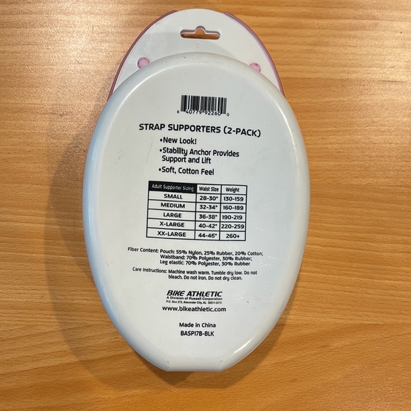 BIKE Performance Cotton Adult Athletic Supporter 2 Pack (Black) XXL Jock Strap - Picture 8 of 8